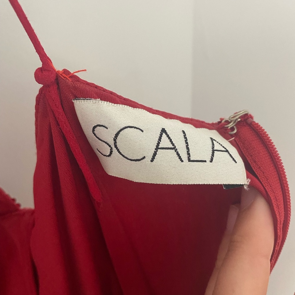 Scala Sequined Red Formal Gown - image 5